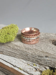 Copper Spinner Ring Size 7