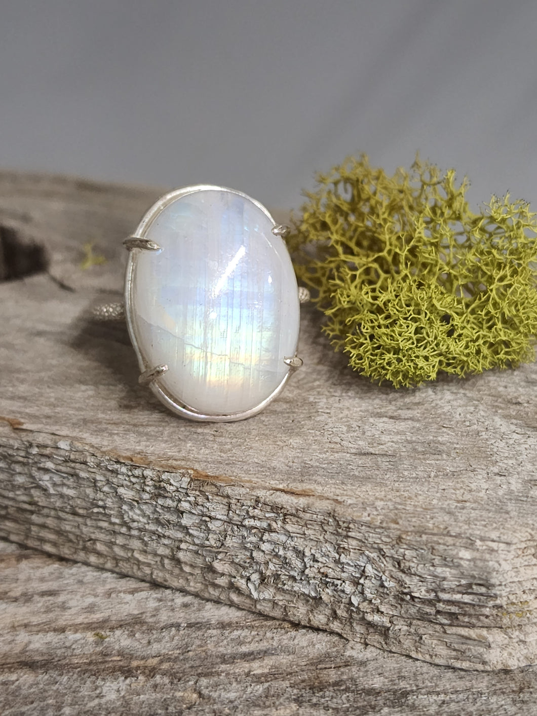 Moonstone Prong Ring