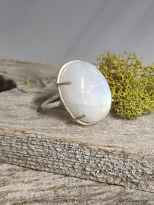 Moonstone Prong Ring