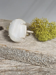 Moonstone Prong Ring