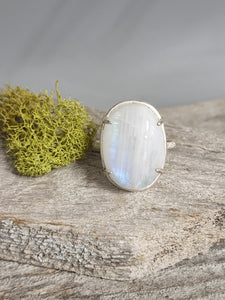 Moonstone Prong Ring