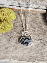 Load image into Gallery viewer, Snowflake Obsidian Necklace
