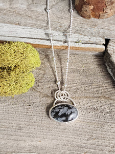 Snowflake Obsidian Necklace