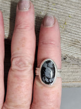 Load image into Gallery viewer, Snowflake Obsidian Ring
