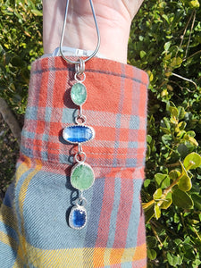 Green & Blue Kyanite Necklace