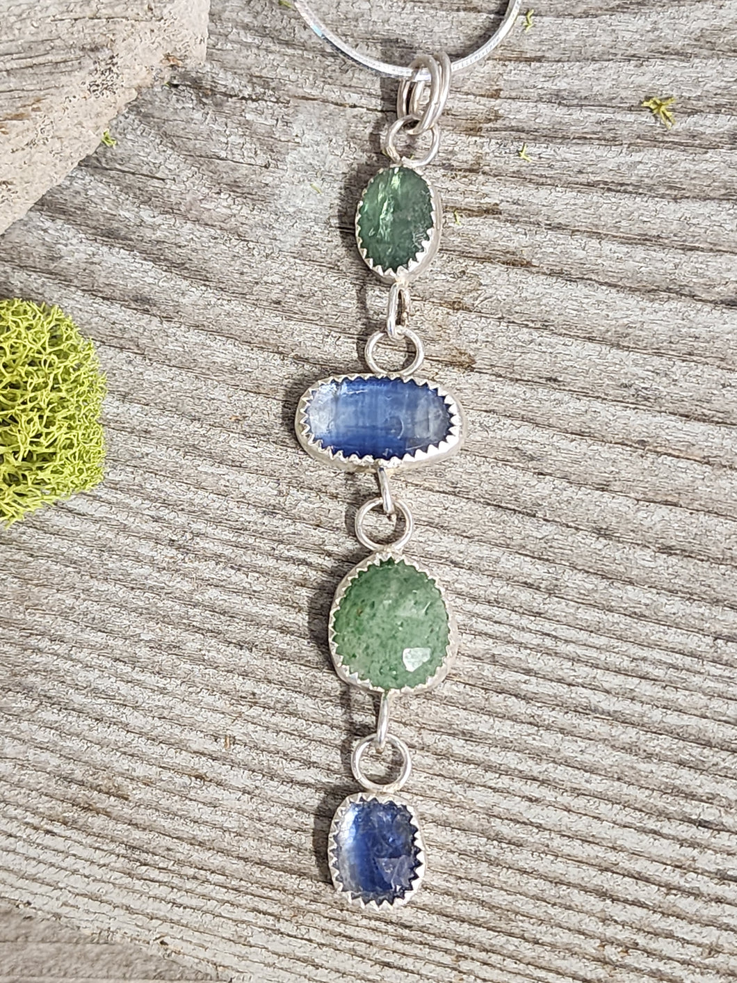 Green & Blue Kyanite Necklace