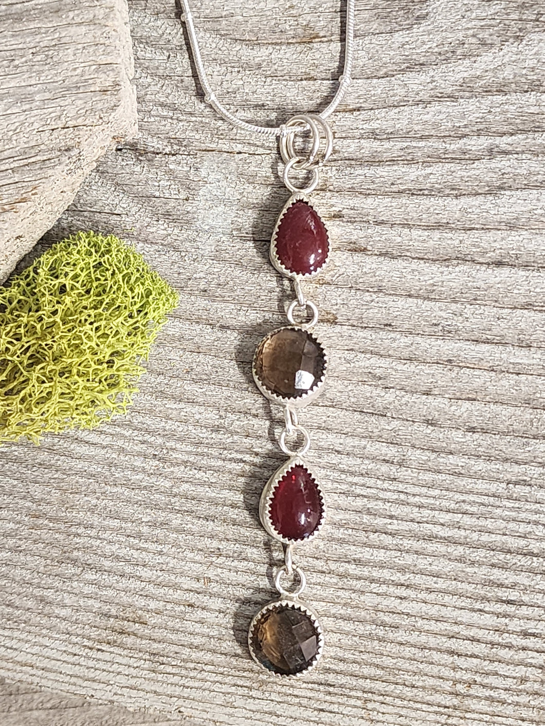 Smokey Quartz & Carnelian Necklace